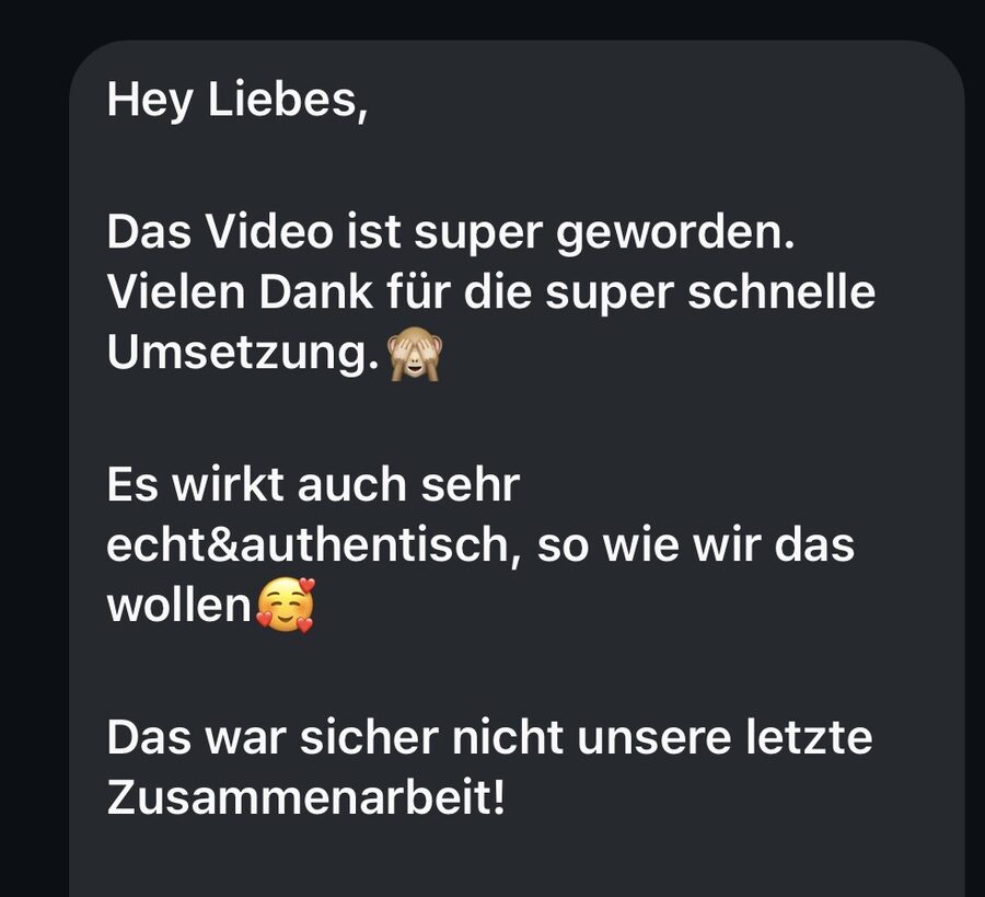 Brand-Testimonial über die Zusammenarbeit mit Sabrina